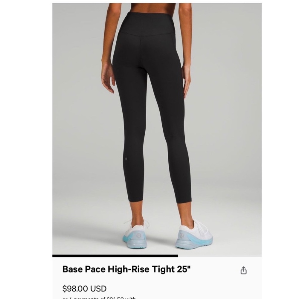 Lululemon base pace raw hem